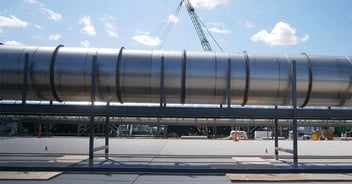 SSTeelcoat® Coated Stainless Steel duct outside roof top