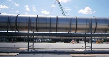 SSTeelcoat® Coated Stainless Steel duct outside roof top