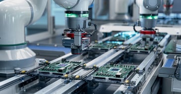 up close of high tech components being manufactured