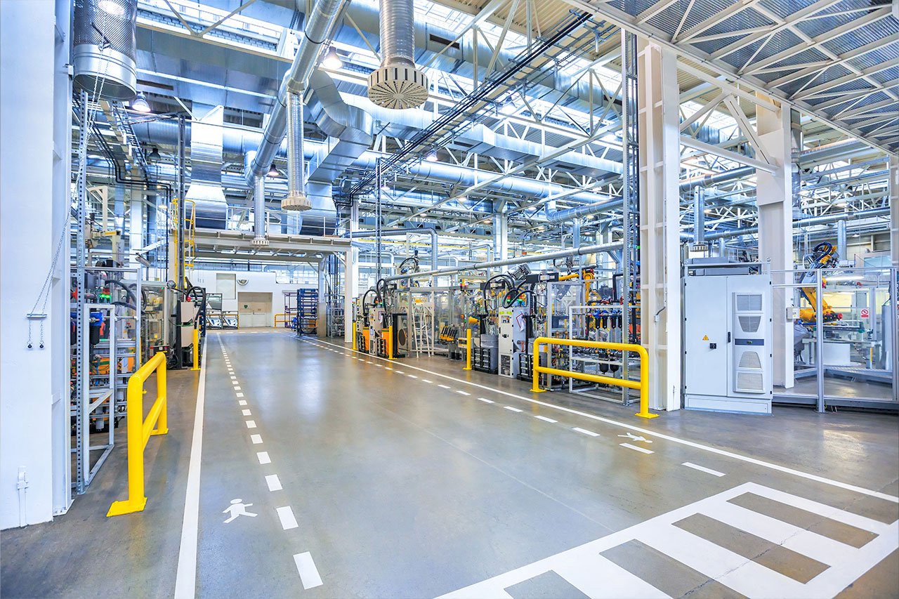 interior shot of industrial plant