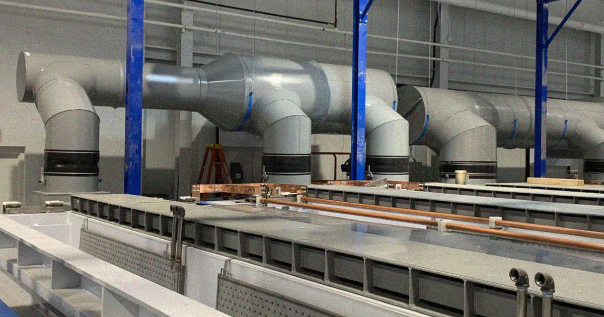 pvc hood inside building