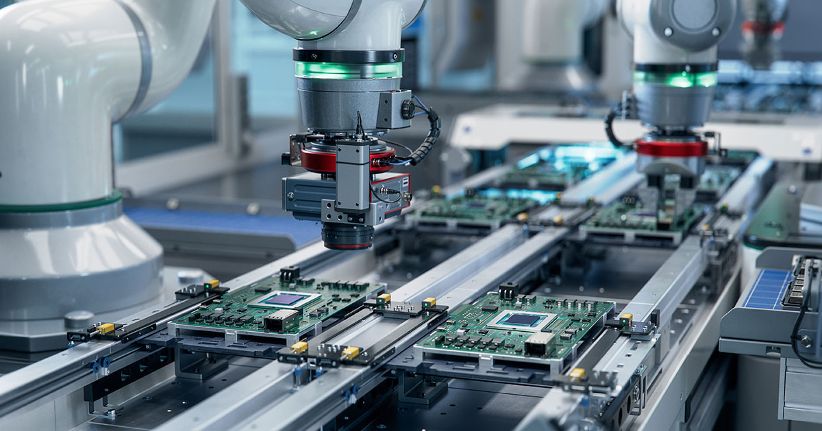 up close of high tech components being manufactured