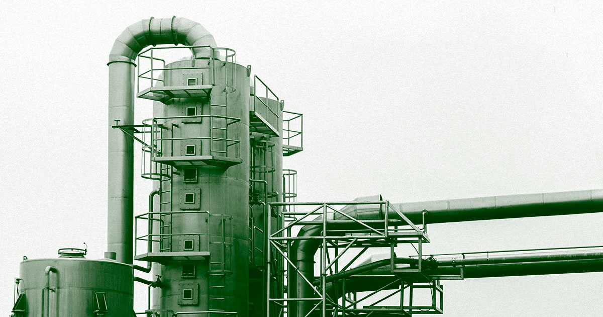 wet scrubber system in duotone colors